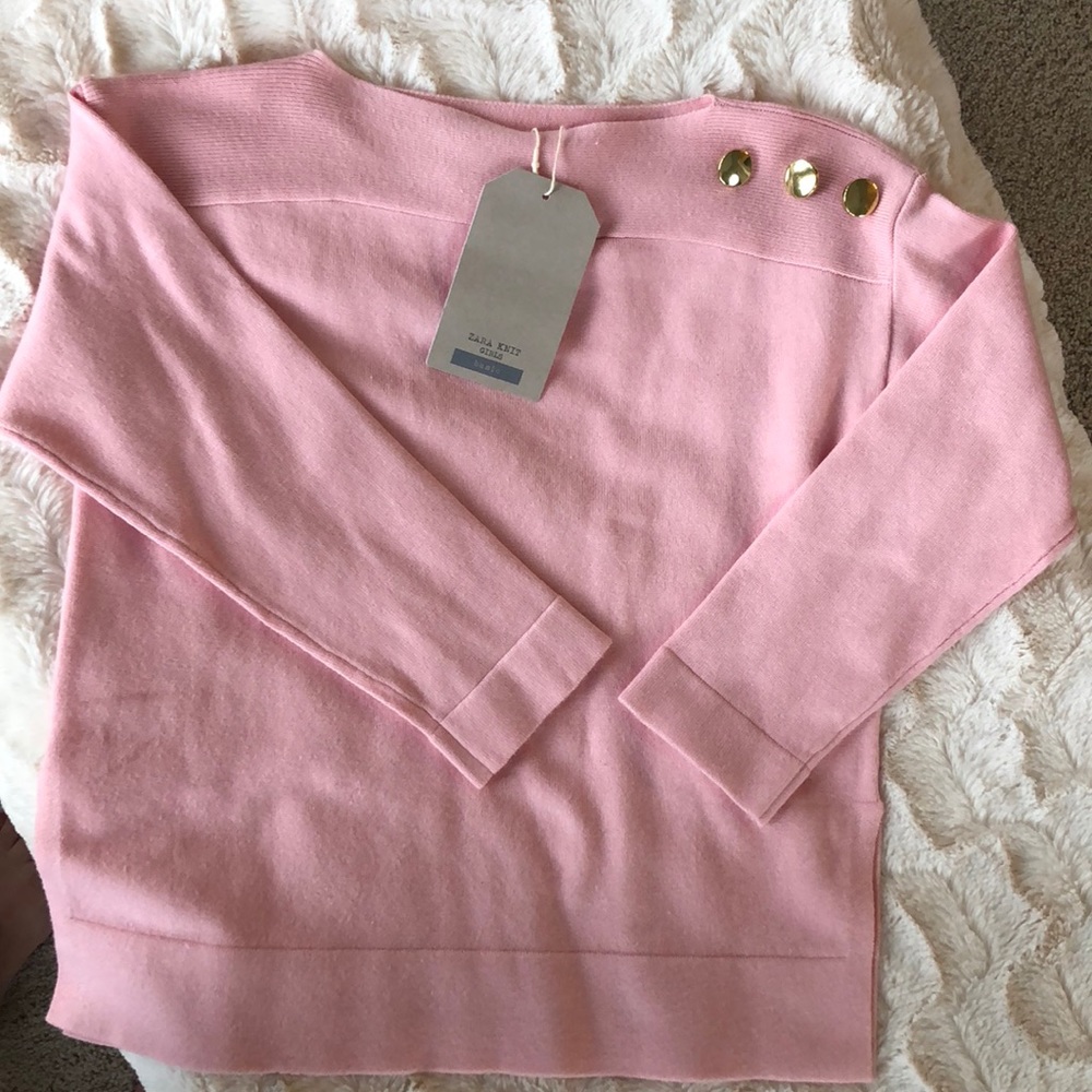 Zara Girls Boatneck Top NWT!!